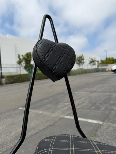 Heart Sissy Bar for Harley-Davidson Sportster | Handmade + Double Diamond Pad