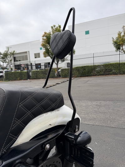 Heart Sissy Bar for Harley-Davidson Sportster | Handmade + Double Diamond Pad