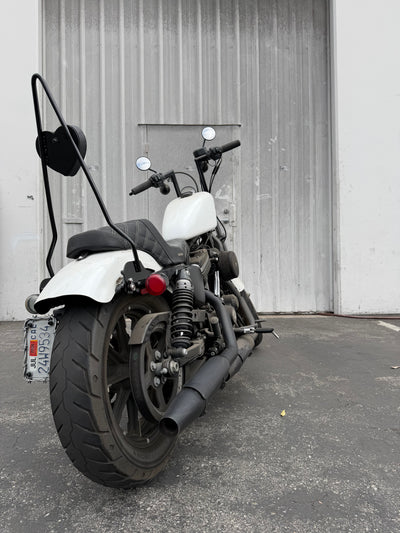Heart Sissy Bar for Harley-Davidson Sportster | Handmade + Double Diamond Pad