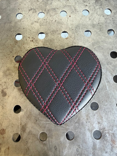Heart Sissy Bar for Harley-Davidson Sportster | Handmade + Double Diamond Pad
